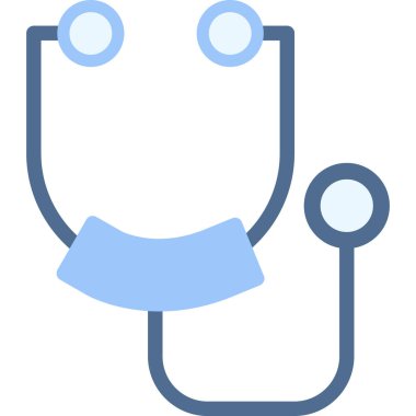 Stetoskop Düz Simge, Basit Tasarımlı Vektör Resimleri