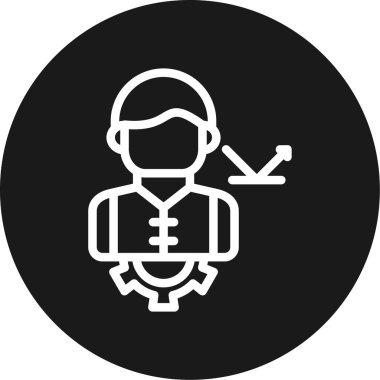 Profesyonel Gelişim Çizgisi Çemberi BG Simgesi, Basit Tasarımlı Vektör Resimleri