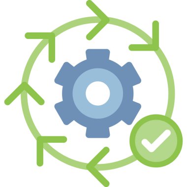 Pazarlama Çalıştırma Düz Simgesi, Basit Tasarımlı Vektör İllüstrasyonu