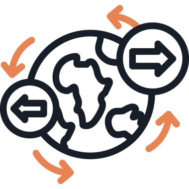 Genel Hareketlilik Çizgisi Simgesi, Basit Tasarımlı Vektör Resimleri