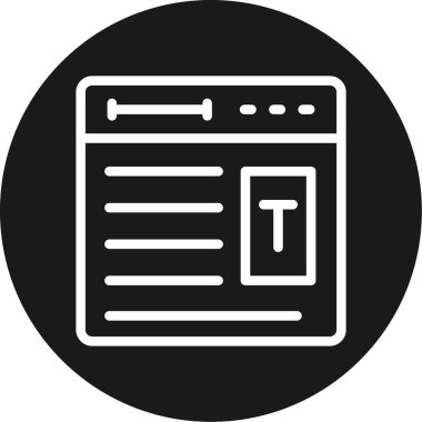 Dipnot Çizgisi Çemberi BG Simgesi, Basit Tasarımlı Vektör Resimleri