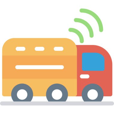 Lojistik Verimlilik Düz Simgesi, Basit Tasarımlı Vektör İllüstrasyonu