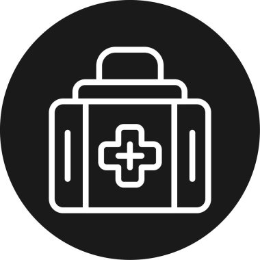 Yardımcı Paket Hattı Çemberi BG Simgesi, Basit Tasarımlı Vektör Resimleri