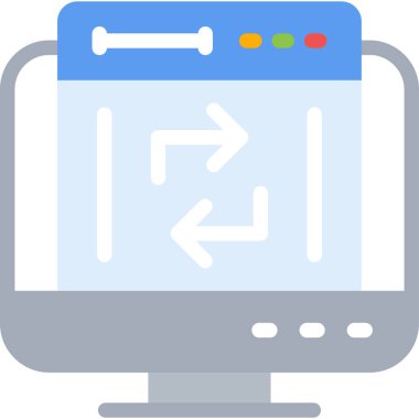 Yazılım Yapılandırması Düz Simge, Basit Tasarımlı Vektör Resimleri