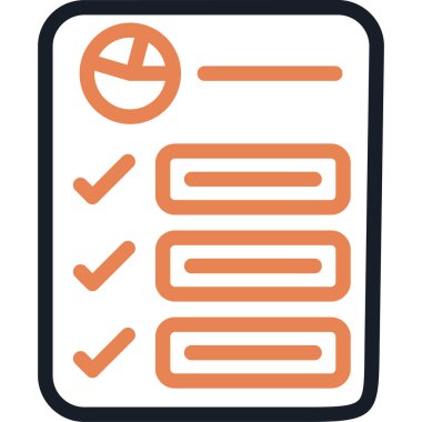 İş Planlama Çizgisi Simgesi, Basit Tasarımlı Vektör Resimleri