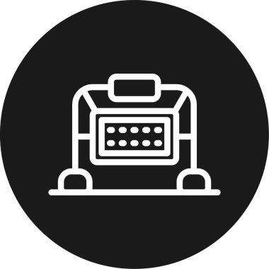 Çalışma Işık Çizgisi Çemberi BG Simgesi, Basit Tasarımlı Vektör Resimleri