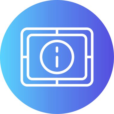 Bilgi Düğmesi Satırı Gradyan Çemberi Simgesi, Basit Tasarımlı Vektör Resimleri