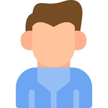 Ticari Müşteri Düz Simgesi, Basit Tasarımlı Vektör İllüstrasyonu