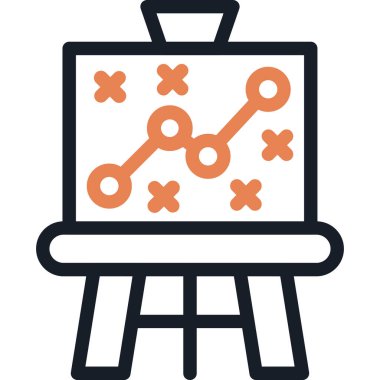 Rekabetçi Analiz Çizgisi Simgesi, Basit Tasarımlı Vektör İllüstrasyonu
