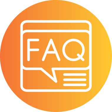 SQ Satırı Gradyan Çemberi Simgesi, Basit Tasarımlı Vektör Resimleri