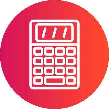 Hesap Çizgisi Gradyan Çemberi Simgesi, Basit Tasarımlı Vektör Resimleri