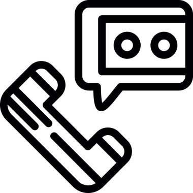 Telefon (Destek Çağrısı için), Basit Tasarımlı Vektör Resimleri