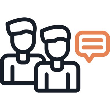 Koçluk Oturumu Satırı Simgesi, Basit Tasarımla Vektör İllüzyonu