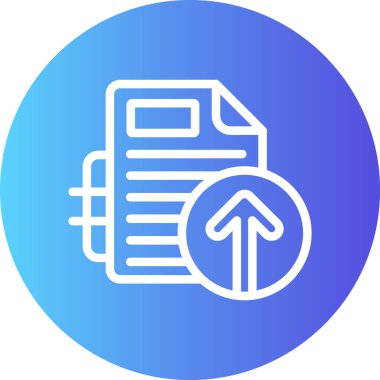 Dağıtım Satırı Gradyan Çemberi Simgesi, Basit Tasarımlı Vektör Resimlerine Devam Et