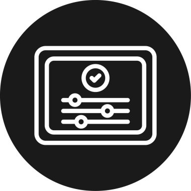 Bilgi Paneli Çizgisi Çemberi BG Simgesi, Basit Tasarımlı Vektör Resimleri