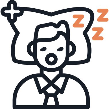 Uyku Sağlık Hattı Simgesi, Basit Tasarımlı Vektör Resimleri