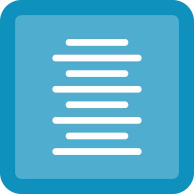 Metin Biçimi Düz Simgesi, Basit Tasarımlı Vektör İllüstrasyonu