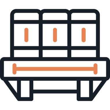 Kitaplık Satırı Simgesi, Basit Tasarımlı Vektör Resimleri