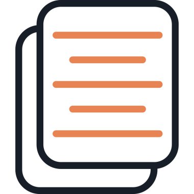 Metin Kopyalama Satırı Bitiş Simgesi, Basit Tasarımlı Vektör İllüstrasyonu