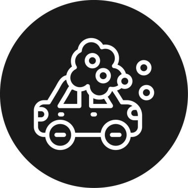 Kabarcık Çizgisi Çemberi BG Simgesi, Basit Tasarımlı Vektör Resimleri