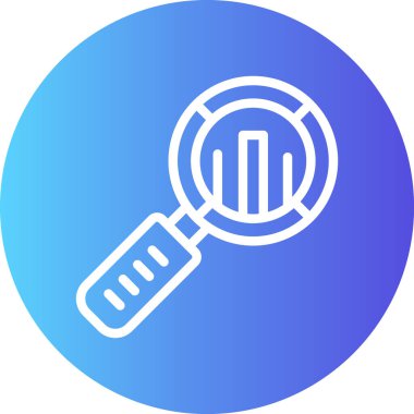 SEO Analiz Çizgisi Gradyan Çemberi Simgesi, Basit Tasarımlı Vektör Resimleri