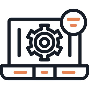 UI Tasarım Satırı Simgesi, Basit Tasarımlı Vektör İllüstrasyonu