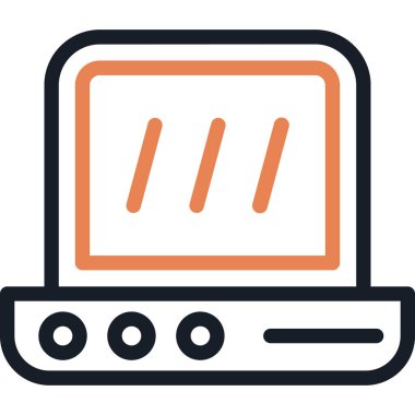 Bitiş tarihi olan dizüstü bilgisayar Simgesi, Basit Tasarımlı Vektör Resimleri