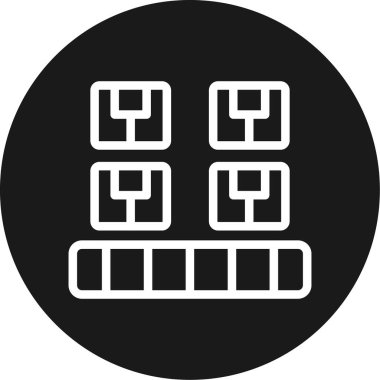 Palet Satırı Çemberi BG Simgesi, Basit Tasarımlı Vektör Resimleri