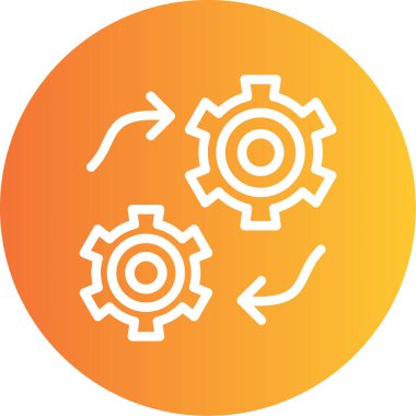 Yönetim Satırını Değiştir Gradyan Çemberi Simgesi, Vektör Resmini Basit Tasarım ile Değiştir