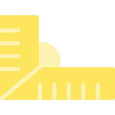 Marangoz Meydanı Düz Simgesi, Basit Tasarımlı Vektör İllüzyonu