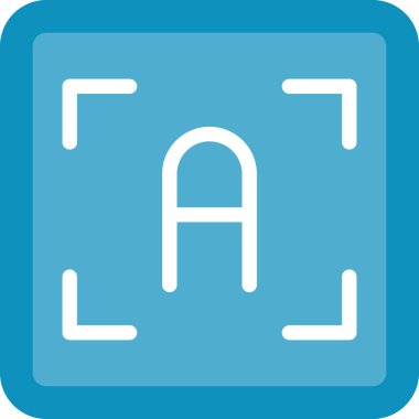 Metin Vurgulaması Düz Simge, Basit Tasarımlı Vektör İllüstrasyonu