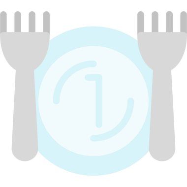 Porsiyon Denetim Düz Simgesi, Basit Tasarımlı Vektör Resimleri