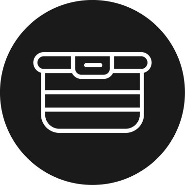 Yemek Hazırlama Hattı Çemberi BG Simgesi, Basit Tasarımlı Vektör Resimleri