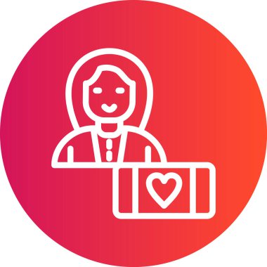 Öğretmenin Takdir Satırı Gradyan Çemberi Simgesi, Basit Tasarımlı Vektör Resimleri