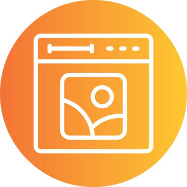 Logo Çizgisi Gradyan Çemberi Simgesi, Basit Tasarımlı Vektör Resimleri