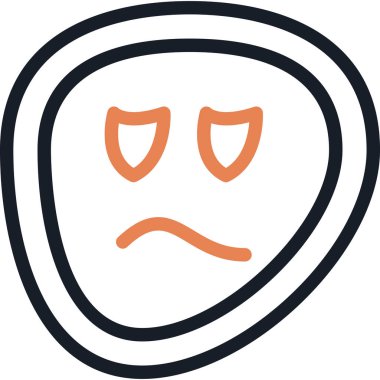 Sinirli Yüz Çizgisi Simgesi, Basit Tasarımlı Vektör ResimleriComment