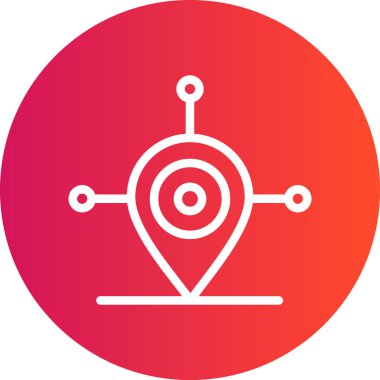 Lojistik Hizmetler Hattı Gradyan Çemberi Simgesi, Basit Tasarımlı Vektör Resimleri