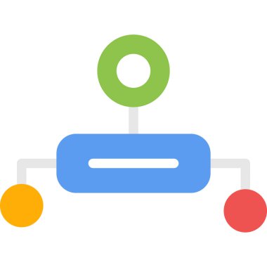 Ağ İşlemi Düz Simge, Basit Tasarımlı Vektör İllüstrasyonu