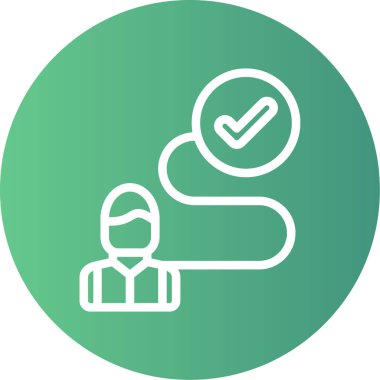 Basari Merdiven Çizgisi Gradyan Çemberi Simgesi, Basit Tasarımlı Vektör Resimleri