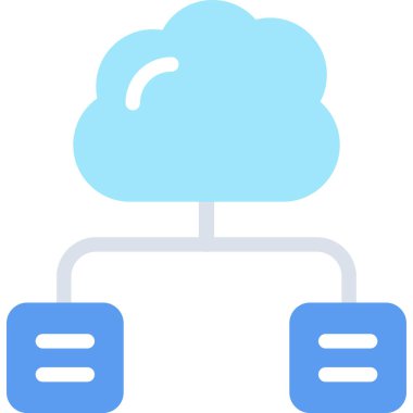 Bulut Yığını Dengeleyen Düz Simge, Basit Tasarımlı Vektör Resimleri