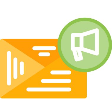 İleti Yayın Düz Simgesi, Basit Tasarımlı Vektör Resimleri