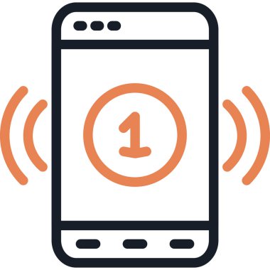 Bildirimli Titreşim Satırı Basit Tasarımlı Vektör ResmiComment