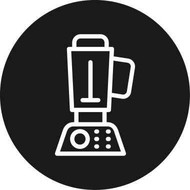 BG Simgesi Blender Satır Çemberi, Basit Tasarımla Vektör İllüstrasyonu