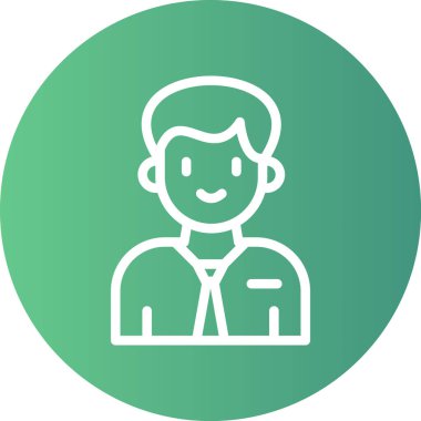 Banker Hattı Gradyan Çemberi Simgesi, Basit Tasarımlı Vektör Resimleri