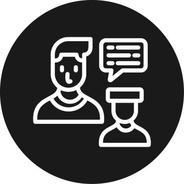 Kullanıcı Tanımlama Satırı Çemberi BG Simgesi, Basit Tasarımlı Vektör Resimleri