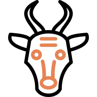 Antilop Satırı Simgesi, Basit Tasarımlı Vektör Resimleri