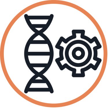 Genetik Varyasyon Çizgisi Simge Ögesi, Basit Tasarımlı Vektör İllüstrasyonu