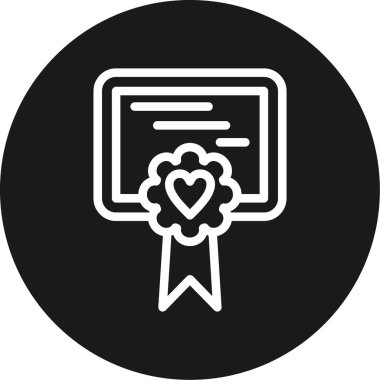 Doğum Sertifikası Satırı Çemberi BG Simgesi, Basit Tasarımlı Vektör Resimleri