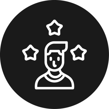 Müşteri memnuniyeti Çizgisi Çemberi BG Simgesi, Basit Tasarımlı Vektör Resimleri