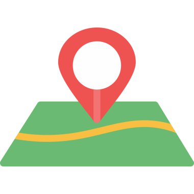 Konum Simgesi Düz Simgesi, Basit Tasarımlı Vektör ResmiComment